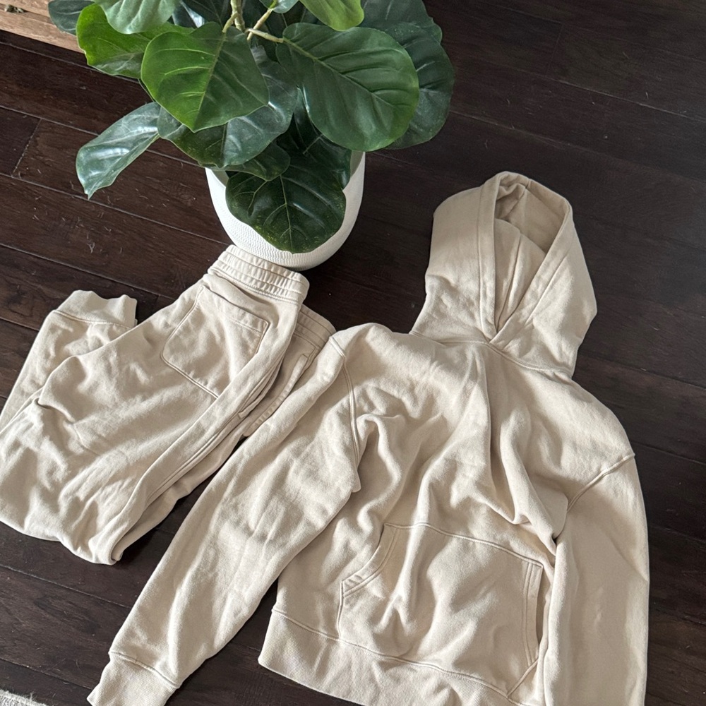 Old Navy Tan Hoodie and Joggers Set